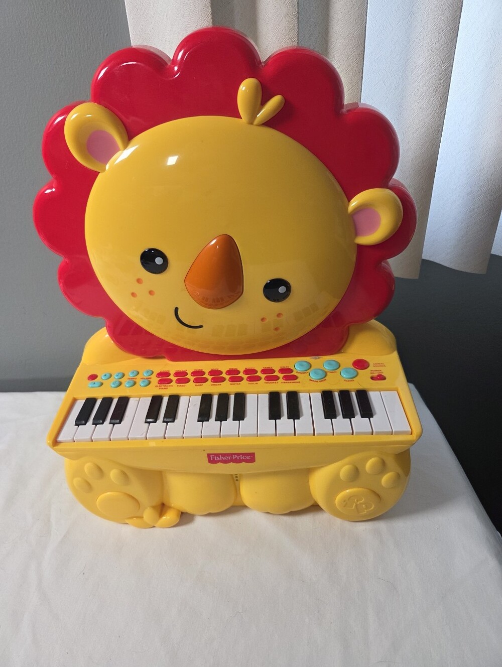 Fisher Price~Toddler Preschool Lion Piano Musical Sounds Keyboard Works